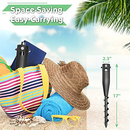 Umbrella Sand Anchor,Heavy Duty Steel No Dig Beach Sand Ground Anchor,Windproof Strong Beach Umbrella Stake Holder Stand for Umbrellas,Poles, Christmas Tree Stand Holder - color: Black