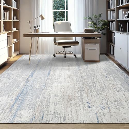 Washable Rugs 6x9 Area Rugs for Living Room,Bedroom,Dining Room,Kids Room | Machine Washable,Ultra Soft,Low Pile,Non-Slip&Non-Shedding,Fade Resistant,Kids&Pet Friendly Carpet for Nursery,Playroom,Dorm - color: Blue-griege-brown-beige-white, size: 6' x 9'
