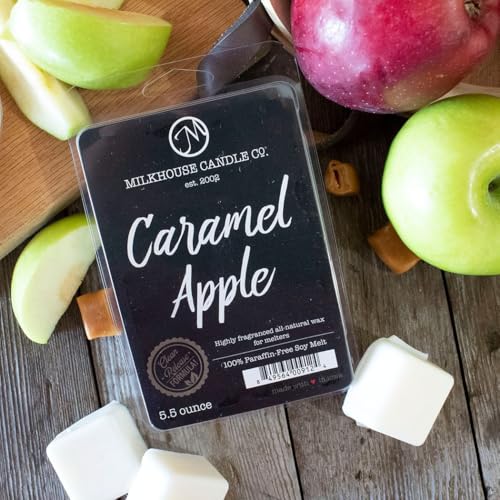 Milkhouse Caramel Apple Soy Wax Melts for Wax Warmer, 5.5 oz | Clean-Burning, Premium Fragrance Oil, Made in the USA - color: Caramel Apple