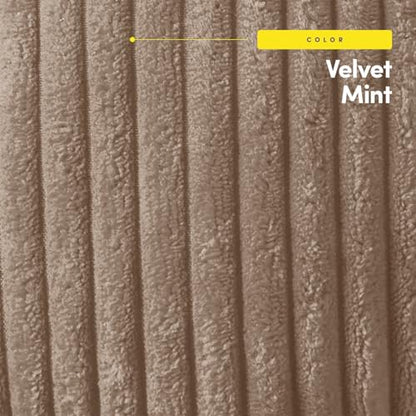 Rocking Chair Cushion Premium Tufted Pads Non Skid Slip Backed Crushed Velvet Cover Set of Upper and Lower with Ties, 21 in x 17 in | 17 in x 17 in, Velvet Taupe - color: Velvet Taupe, style: 21" X 17"/17" X 17" (Pack of 1)