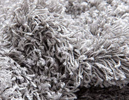 Unique Loom Solid Shag Collection Area Rug (2' 2" x 3' 1" Rectangle, Cloud Gray) - color: Cloud Gray, size: 2' x 3'1" (Rectangular)