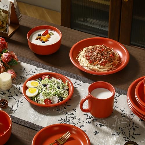 GZG 6-Inch Ceramic Cereal Bowls Set of 4, Terracotta Blush | Rustic Matte Glazed Stoneware, For Cereal, Soup, Salad & Snacks, 30 oz Capacity, Microwave & Dishwasher Safe - color: Terracotta Blush, size: 4 pcs Bowl Set