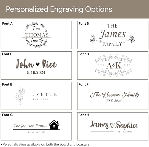Personalized Charcuterie Board Set, Custom Engraved Marble Acacia Wood Cheese Board with Knife Set, Serving Board for Entertaining, Wedding, Valentines Day & Anniversary