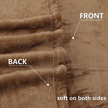 NANPIPER Baby Blankets, Super Soft Fleece Fuzzy Blanket for Toddler, Luxury Cozy Lightweight Microfiber Plush Blanket-Throw Size 30"x40",Coffee Brown Small - color: Coffee Brown, size: Small