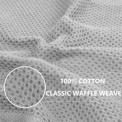 100% Cotton Waffle Weave Kitchen Dish Cloths, 6 Pack Ultra Soft Absorbent, Quick Drying Dish Towels, 12x12 Inches, Dish Rags for Drying Dishes & Daily Kitchen Use, Light Grey - color: Light Grey