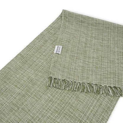 Cotton Table Runner - 72x13 Inch, Chambery Textured Table Runner, Durable & Elegant for Dining Table, Wedding, Restaurant, Oeko-TEX Certified - Green - color: Green
