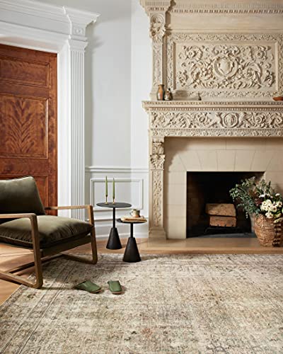 Loloi Margot Antique/Sage 2'-3" x 3'-9" Accent Rug | MAT-01 CloudPile™ Printed Approx. 2x4 Ivory / White Entryway Kitchen, Timeless, Classic, Plush, Luxurious, Accent Rug - color: Antique / Sage, size: 2'3" x 3'9" (Rectangular)