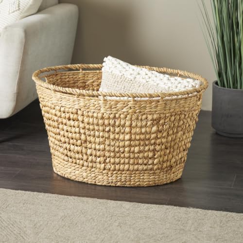 Deco 79 Seagrass Storage Basket, Basket 30" x 21" x 17", Brown - size: 30" x 21" x 17"