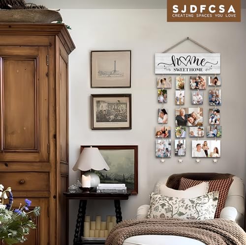 Home Gifts, Family Picture Frames Collage Photo Hanging Display Picture Board, Sweet Home Homes Living Room Bedroom Wall Decor - color: Sweet Home Home