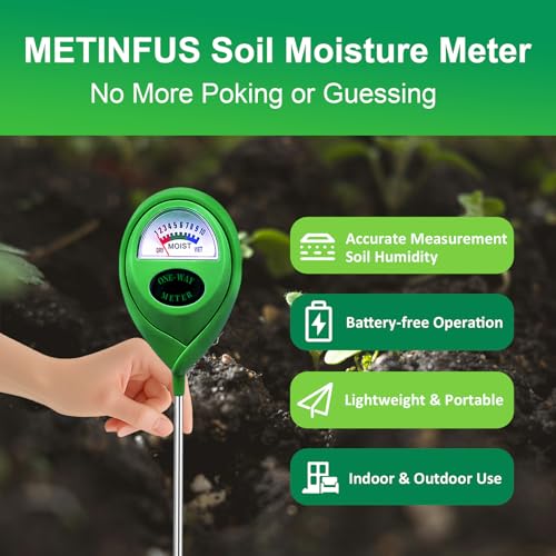 Soil Moisture Meter, Hygrometer Soil Tester for Plants, Moisture Sensor, Soil Moisture Sensor Without Battery, Ideal Garden Tool for Lawn, Indoor and Outdoor Use (3)