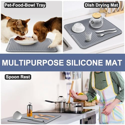 Walfos Large Silicone Trivet 16x12 Inch, Hot Pads for Kitchen, Heat Resistant Pot Holders Trivets for Hot Dishes, Hot Pots and Pans, Quartz Countertops, Gray - style: 16x12in, 1 Grey XXL Trivet