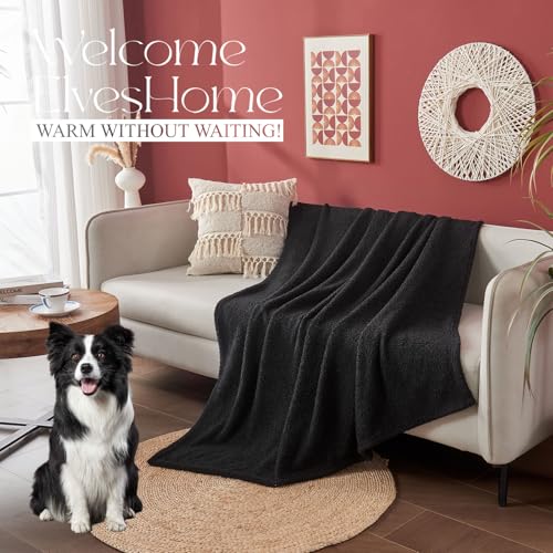 Ailemei Direct Knit Throw Blanket for Bed, Soft Thin Blankets for Sofa, Couch, Camping, Office Chair, Cozy Touch Lightweight Breathable Blanket All Season Use, Ash Black 50"x70" - color: Ash Black