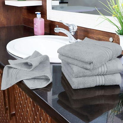 Utopia Towels 12 Pack Premium Wash Cloths, 12x12 in, 100% Cotton, Cool Grey | Highly Absorbent Soft Feel Lightweight Washcloths - Premium Ring Spun Cotton, Ideal for Bathroom, Spa, Gym & Face - color: Cool Grey