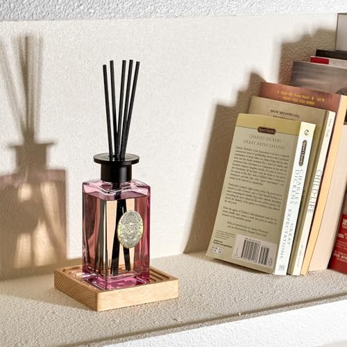 M&SENSE 6.3 oz Large Reed Diffuser Set | Ginger & Ylang Ylang Scent Oil Diffuser with Sticks | Hotel Collection Non-Toxic Essential Oil |for Bedroom Bathroom Living Room - color: Ginger & Ylang Ylang, size: 180ml
