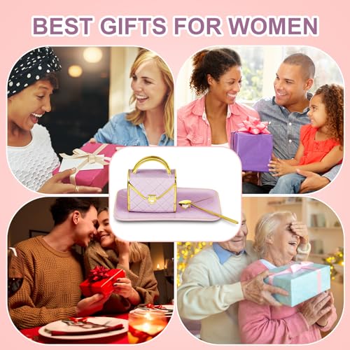 Zubebe 1 Set Coffee Mug Elegant Handbag Shaped Cup Modern Ceramic Purse Mug with Spoon and Saucer, 10oz Cute Creative Tea Cup for Woman Girls Gift (Purple) - color: Purple