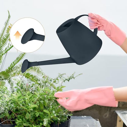 Watering Can - for Indoor and Outdoor House Plant Garden - with Long Spout - 1/2 Gallon - Grey - color: Gray