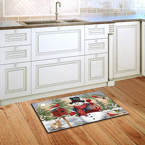 Briarwood Lane Doormat 30x18 Indoor Outdoor Snowman and Friends Winter for Winter Doormat