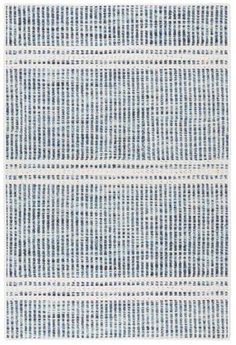 Dash & Albert Malta Blue Striped Washable Rug, 6'x9' - color: Blue, size: 6' x 9' (Rectangular)