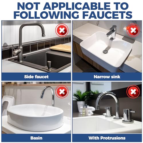 24" Splash Guard Plus Size Silicone Sink Faucet Drying Mat Handle Drip Catcher Tray Dish Sponge Holder Kitchen Accessories Protector Home Organization Gadgets Organizer - size: Grey: 23.4"x5.7"