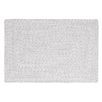Super Area Rugs Farmhouse Braided Rugs 2X3, Soft Cotton Kitchen Rugs, Rectanglular Woven Braided Rug for Bedside, Gray & White, 2' X 3' Rectangle - color: Gray & White, size: 2' x 3' (Rectangular)