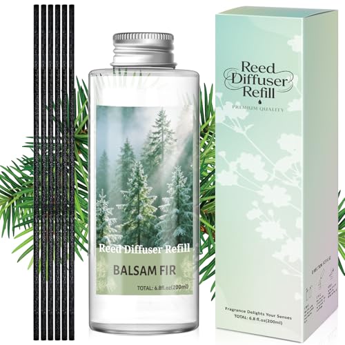 STRN Reed Diffuser Oil Refill, Balsam Fir Scent Diffuser Refill 200ML | Long-Lasting Summer Fragrance for Home, Living Room, Bedroom, Office