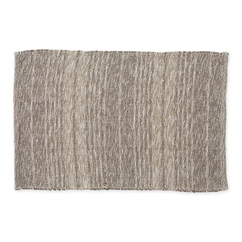 DII Woven Rag Rug Collection Recycled Yarn Variegated Rustic Stripe, 2x3', Stone - color: Brown