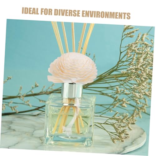 NOLITOY Diffuser Mixed Sola Flowers, Natural Material Cotton Reed Wood Flowers Decorative Refill Wood Diffuser with Rope
