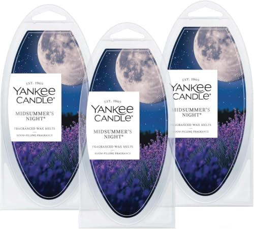 Yankee Candle Midsummer's Night Wax Melts,Suitable for All Wax Warmers,18 Count (Pack of 12) - color: Black