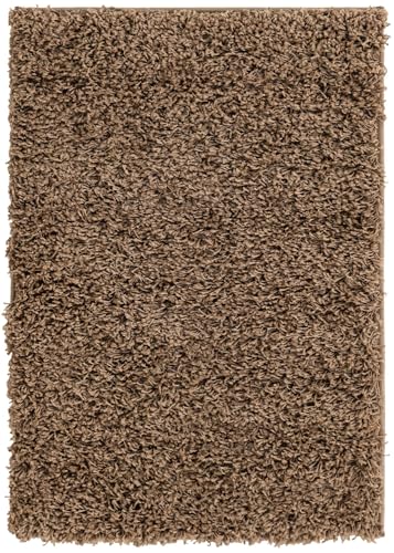 Unique Loom Solid Shag Collection Area Rug (2' 2" x 3' 1" Rectangle, Sandy Brown) - color: Sandy Brown, size: 2' x 3'1" (Rectangular)