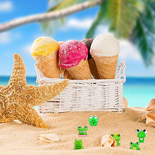 Jetec 45 Pcs Mini Resin Frog Bulk Figurines Frogs Hide Cute Miniature Garden Accessories Resin Animals Model Landscape Cupcakes Decoration DIY for Home Christmas Party Supplies Cake Topper Decor