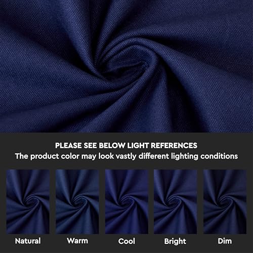 Cotton Canvas Throw Pillow Covers By Encasa Pack of 2 Scotch Blue 12"x12" No Insert with Hidden Zipper | Decorative Cushion Covers for Fall, Halloween, Thanksgiving, Christmas | Durable Cotton Canvas | Concealed Invisible Zipper | Ideal for DIY & Embroide