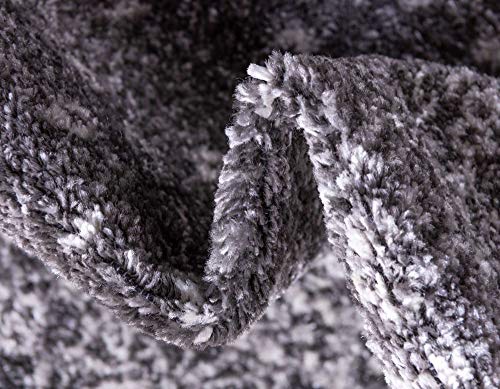 Unique Loom Bromley Collection Area Rug - Midnight (3' 1" Round Dark Gray/Gray) - color: Dark Gray/Ivory, size: 3'1" (Round)