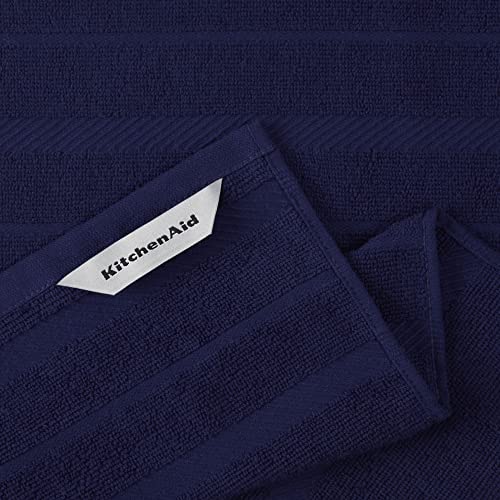 KitchenAid Albany Kitchen Towel 4-Pack Set, Cobalt Blue/White, 16"x26" - color: Cobalt, size: 16"x26"