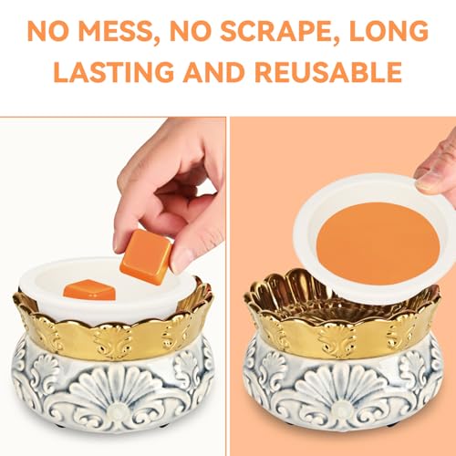 ASAWASA 2 Pcs Silicone Liners for Wax Warmer,No Mess, No Scrape, Long Lasting and Reusable, 2.48 in in Bottom Diameter (medium size 2pcs) - style: Two Medium size
