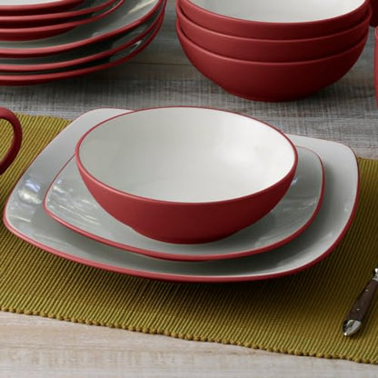 Noritake Colorwave Raspberry 4-Piece Square Place Setting, Service for 1 - color: Raspberry