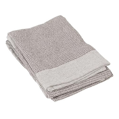 Bloomingville Cotton Waffle Weave Tea Towels (Set of 2), Grey, 2 Count