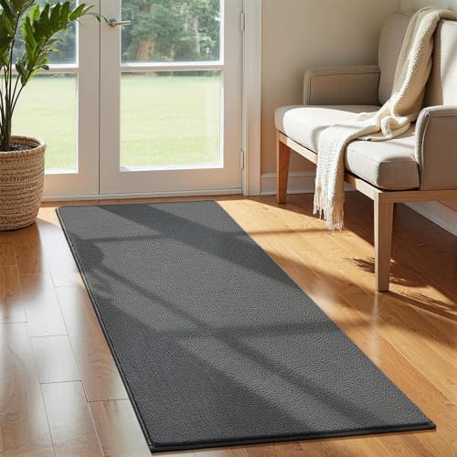 Vasofe 2x4 Hallway Runner Rug,Runner Rug Non Slip, Memory Foam Bedside Rugs | Indoor Thickened Carpet for Bedroom Dorm Kids Boys Room, Washable Medium Pile Shag Fluffy Carpets for Entrance Kitchen, Grey - color: Grey, size: 2' x 4' (Rectangular)