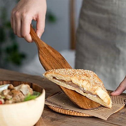 AOOSY 2 Pcs Spurtle Set for Sourdough Starter,Acacia Wooden Spatulas | for Sourdough, Cast Iron & Non-Stick Cookware,Spurtles Kitchen Tools Wooden Kitchen Utensils for NonStick Cookware - size: 2 Pcs Wooden Spurtle