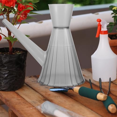 Balacoo Indoor Watering Can Long Spout 1.3l Watering Bottle for Houseplants and Gardening with Gray Plastic Kettle for Indoor and Outdoor Use
