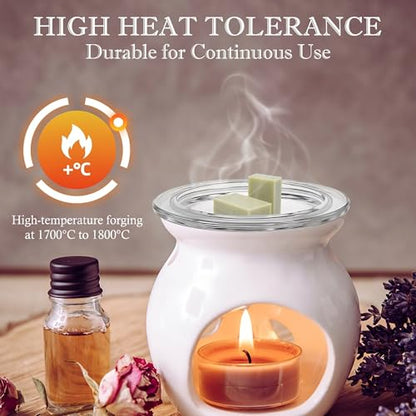 2Pcs Replacement Wax Heating Tray, 4.5in Glass Aromatherapy Tray Candle Melt Bowl, Wax Warmer Dish Oil Warming Plate, Candle Melting Burner Accessories Oil Warmers for Scents Heating