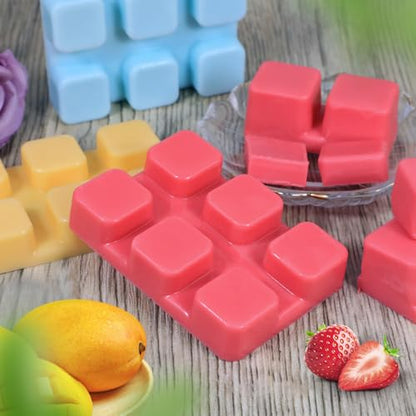 Wax Melts, Scented Wax Cubes Strong Scent, 6 Pack | Summer Scents Soy Wax for Wax Warmer - Pineapple, Watermelon, Strawberry, Mango, Passion Fruit, Mint - size: 6 Pack Fruit Series