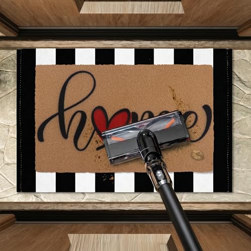 Arttown Welcome Front Coir Rug Door Mats Combo Set 17"x30"+24"x36" Stripes Welcome - color: Home