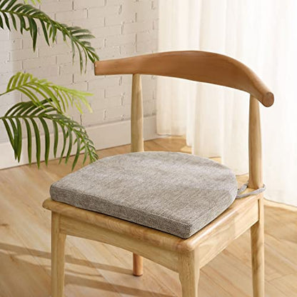 Chair Cushions 100% High Density Memory Foam Pads U Shaped 17" x 16"Non Slip Skid Rubber Back Seat Cover, 4 Pack, Taupe - color: Taupe, size: 4 Count (Pack of 1)