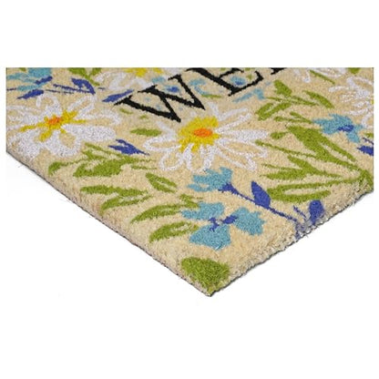 Calloway Mills Field of Daisy Welcome Doormat (24" x 36" x 1.50") - color: Fields of Daisy Welcome, size: 2' x 3' (Rectangular)