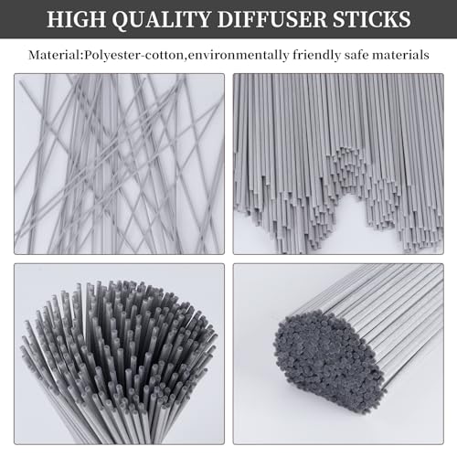 130Pcs Grey Fiber Reed Diffuser Sticks-7.5Inch/3mm Reed Sticks Essential Oil Aroma Diffuser Reeds Aroma Fragrance Refills (3mm X 19cm (130pcs)) - color: Grey Colors, size: 3mm x 19cm (130pcs)