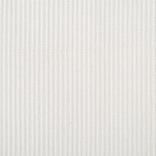 DII Basic Everyday Ribbed Tabletop 100% Cotton, Placemat Set, 13x19, White, 6 Piece - color: White, size: 13x19"