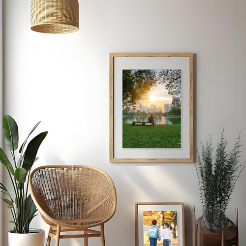 11x14 Floating Picture Frames Double Sided Tempered Glass Oak Wood Picture Frame Floating Display for Photos 10x14,9x12,8.5x11,8x10,5x7,4x6,or Full Display for 11"x14" Photos for Christmas,Halloween,Baby Scan,Anniversary,Wedding(Beige) - size: 11x14 inch