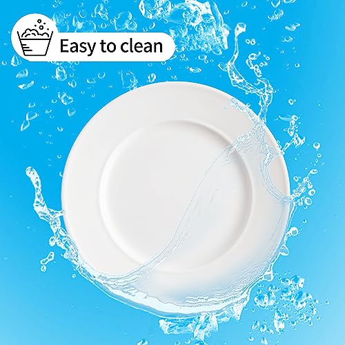 6 Inch Ceramic Small Salad Plates, Round Dessert Plate Set, 18P | White Appetizer Dishes, for Cake Waffles Snacks Side Dish, Oven Microwave Dishwasher Safe, Scratch Resistant, Stackable - style: Round Classic