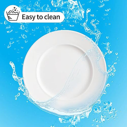 6 Inch Ceramic Small Salad Plates, Round Dessert Plate Set, 18P | White Appetizer Dishes, for Cake Waffles Snacks Side Dish, Oven Microwave Dishwasher Safe, Scratch Resistant, Stackable - style: Round Classic