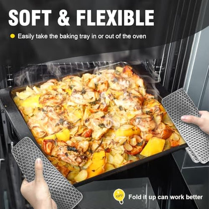 Walfos Silicone Trivet Mats - 4 Heat Resistant Pot Holders, Multipurpose Non-Slip Hot Pads for Kitchen Potholders, Hot Dishers, Jar Opener, Spoon Holder, Food Grade Silicone & BPA Free (Nordic Grey) - style: 7.1+7in, 4 Grey Round + Rectangle